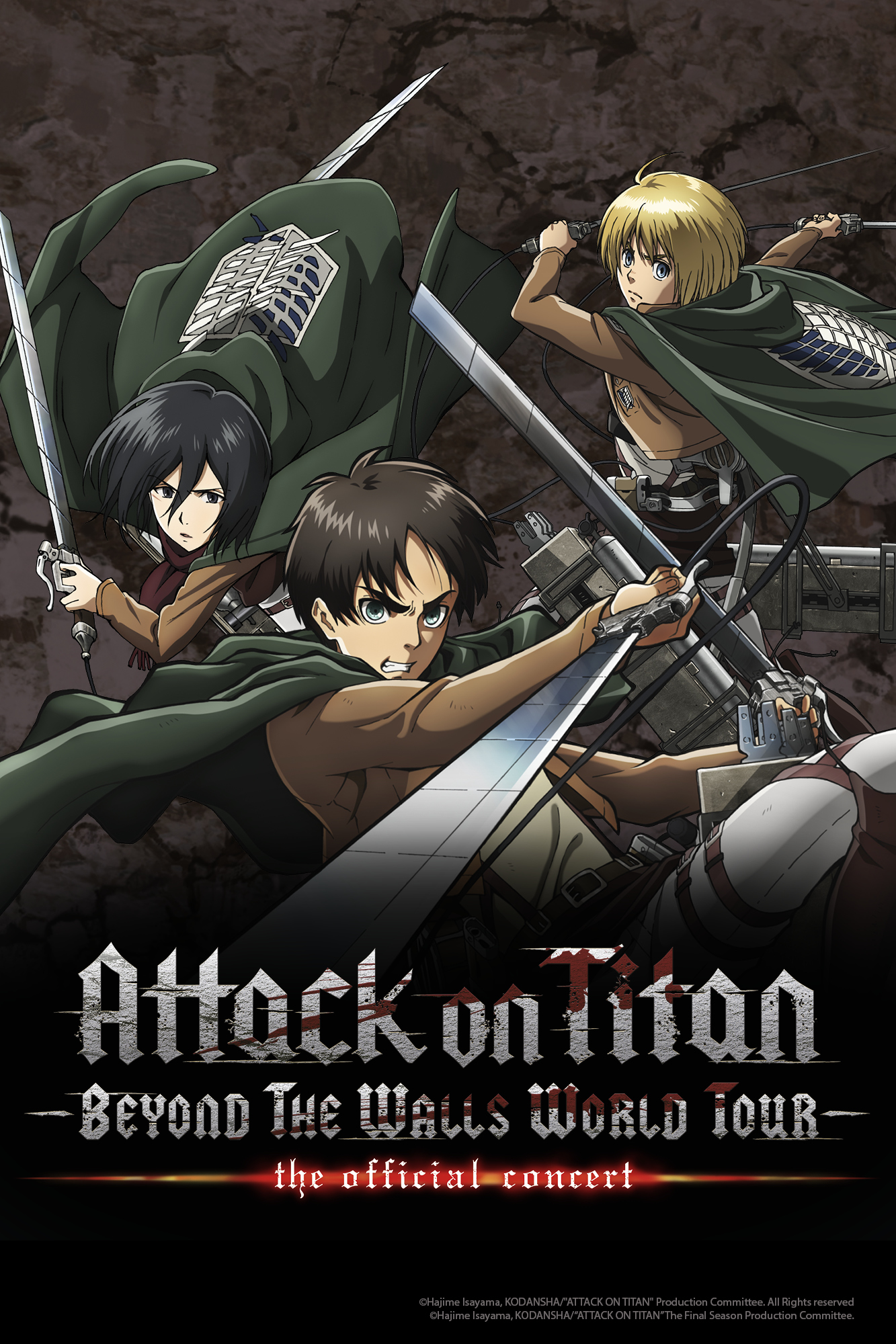 Attack on Titan tour poster — 2026 & 2027